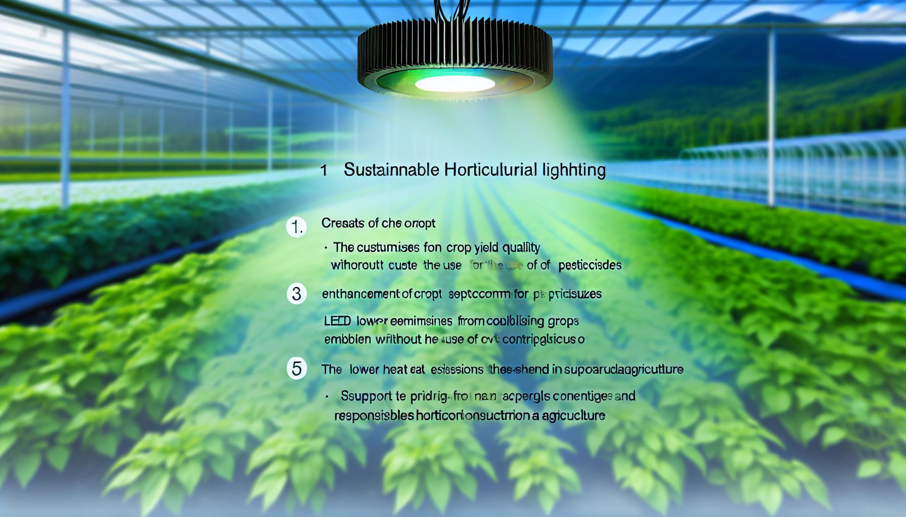 LED lighting benefits for pesticide-free crops