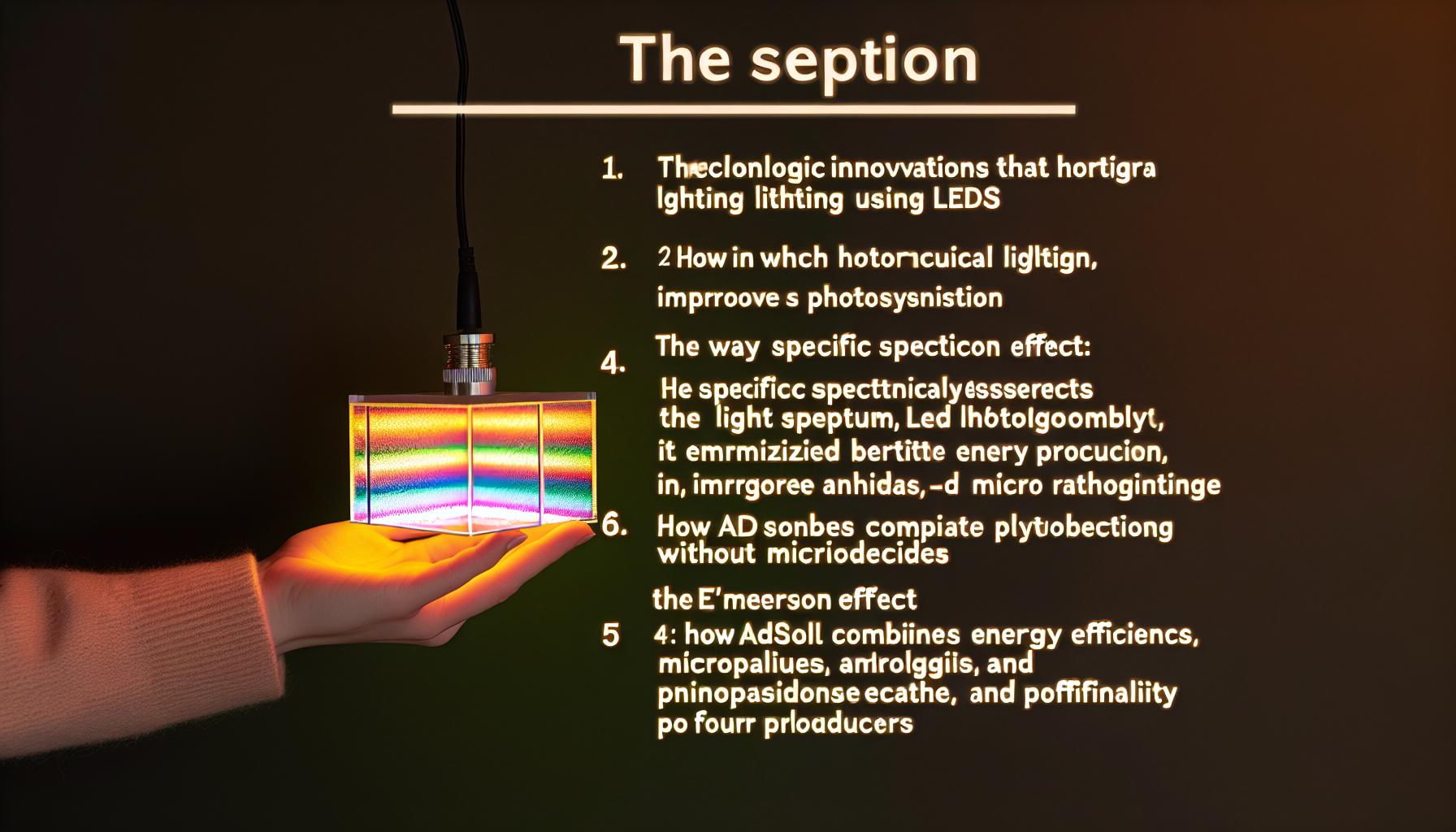 Technologies DEL ADSOL pour horticulture