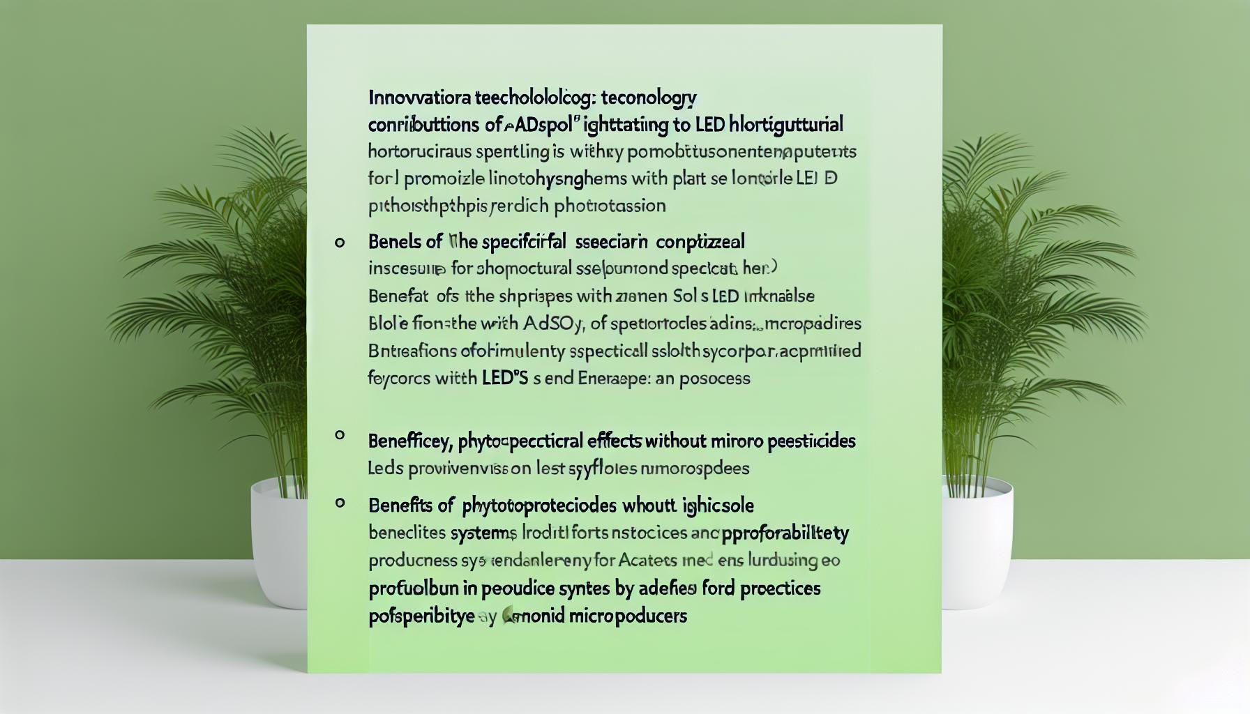 Technologie DEL ADSOL pour horticulture