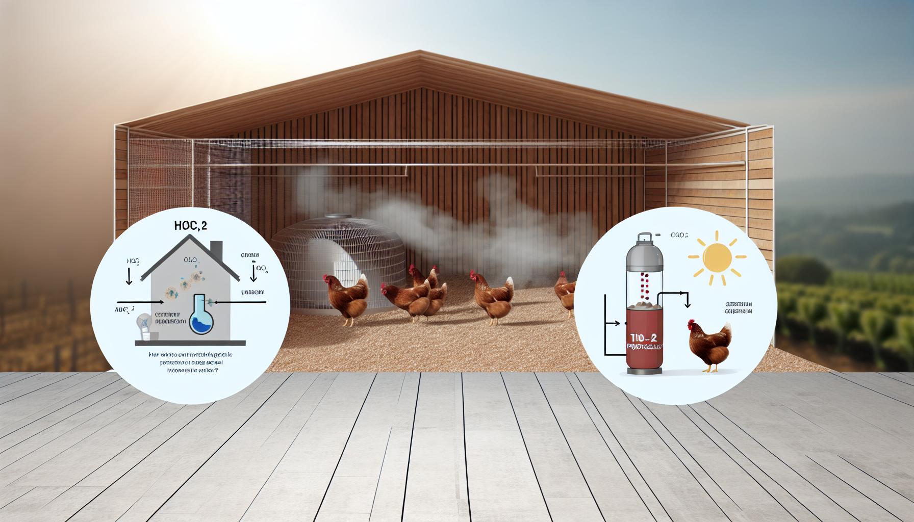 Photocatalyse au TiO2 en élevage avicole