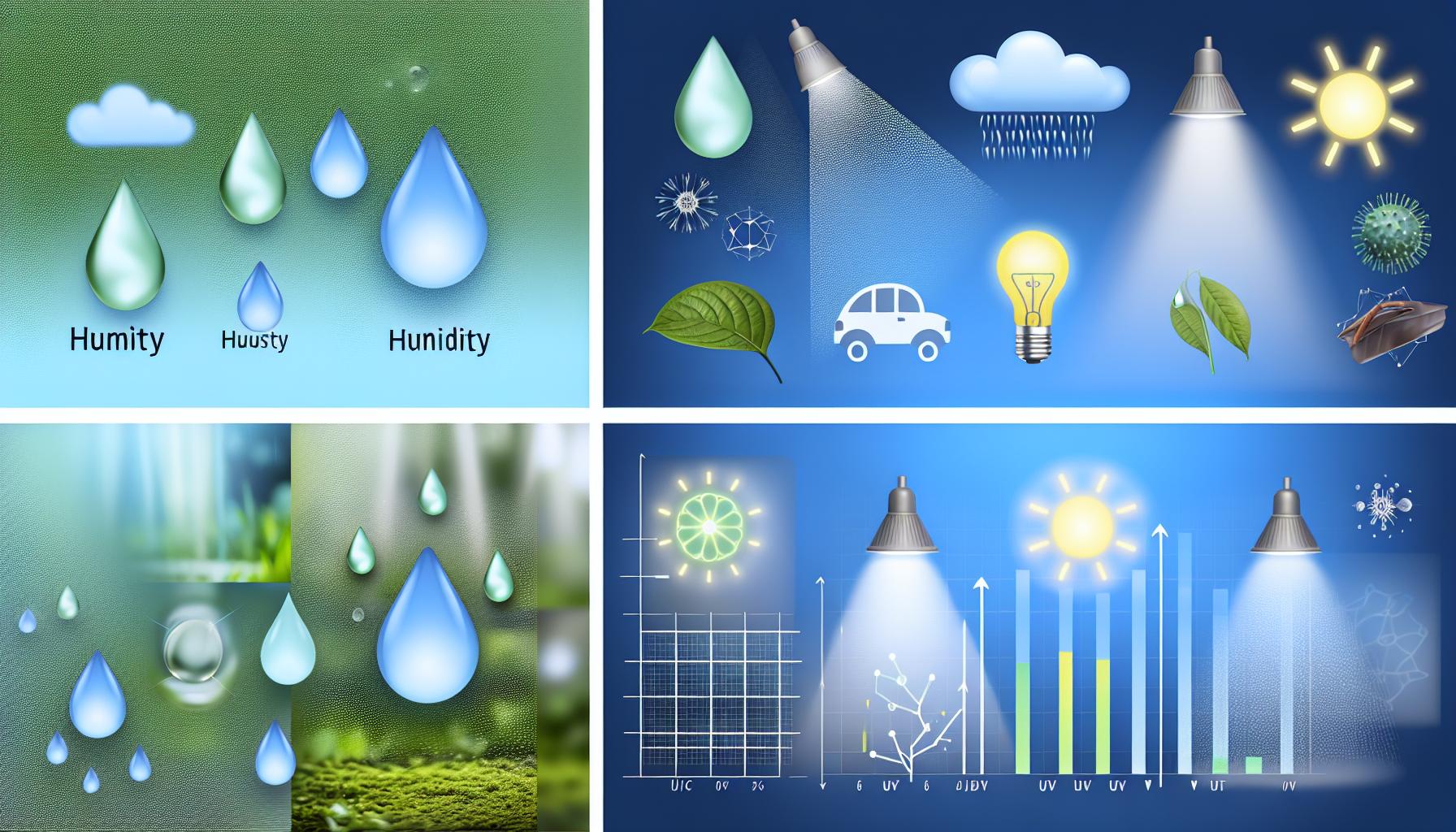Désinfection lumineuse et humidité