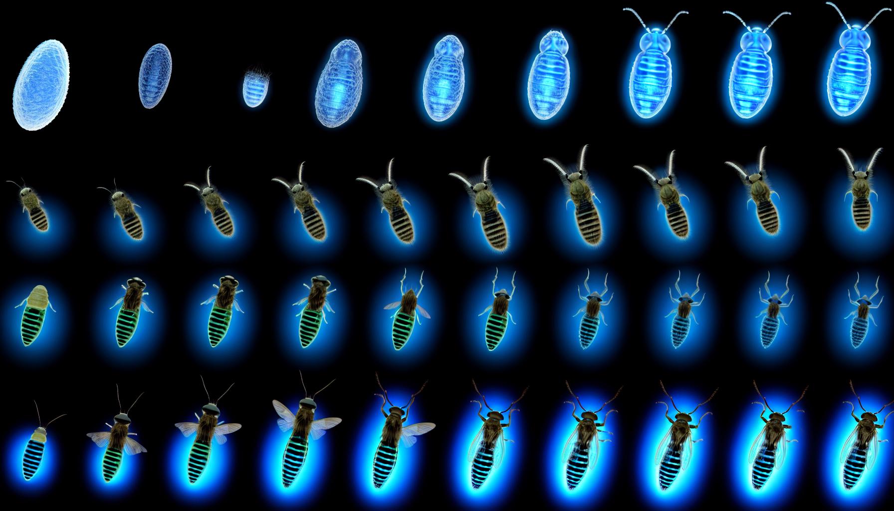 Lumière bleue et insectes