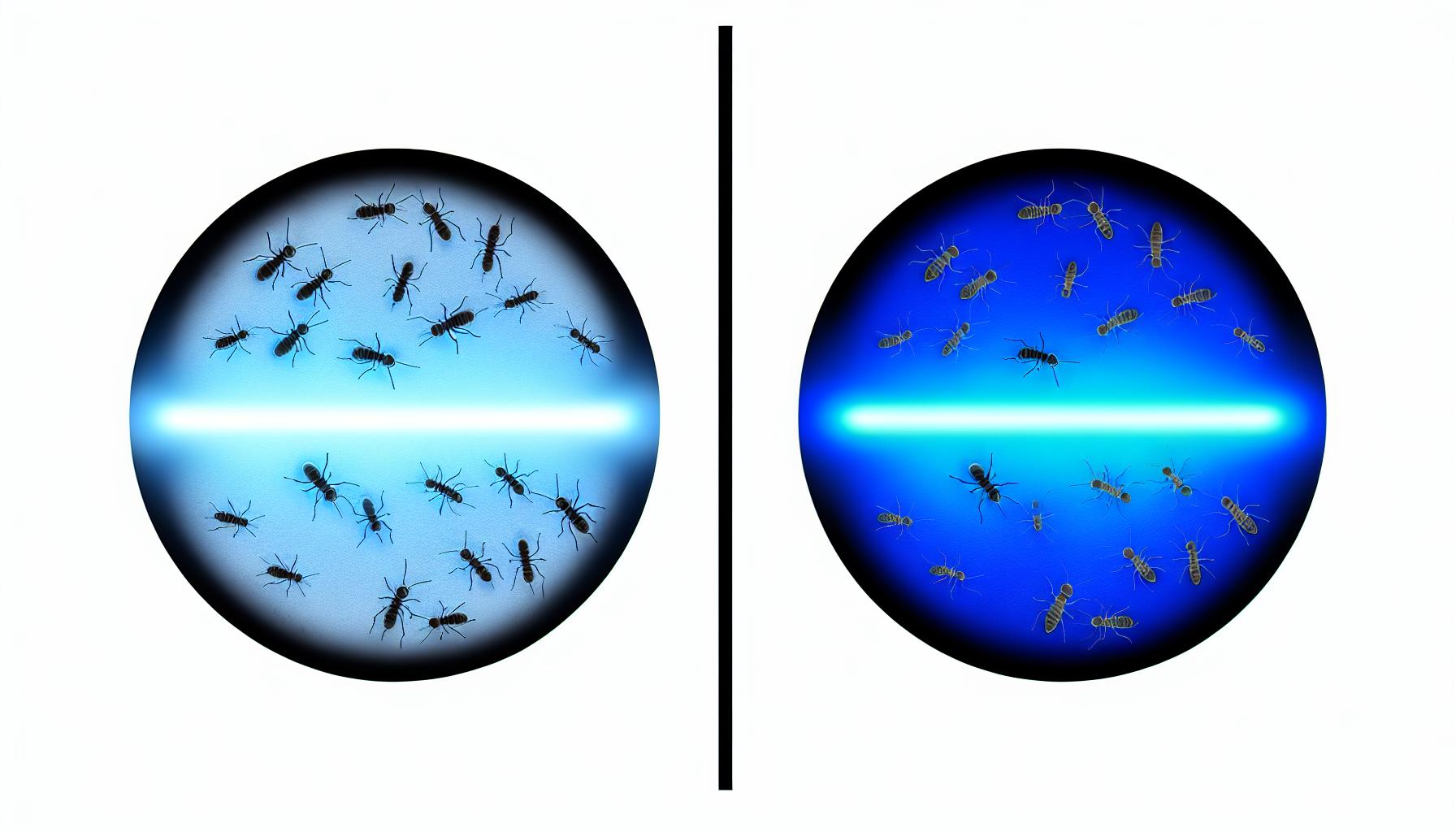 Lumière bleue pour le contrôle des insectes