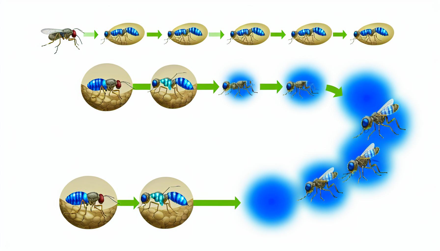 Effet de la lumière bleue sur les insectes