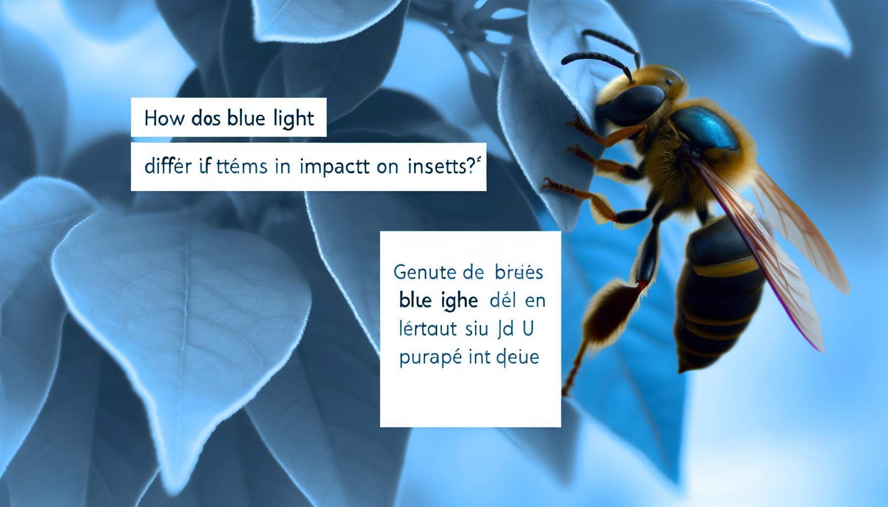 Lumière bleue et impact sur les insectes
