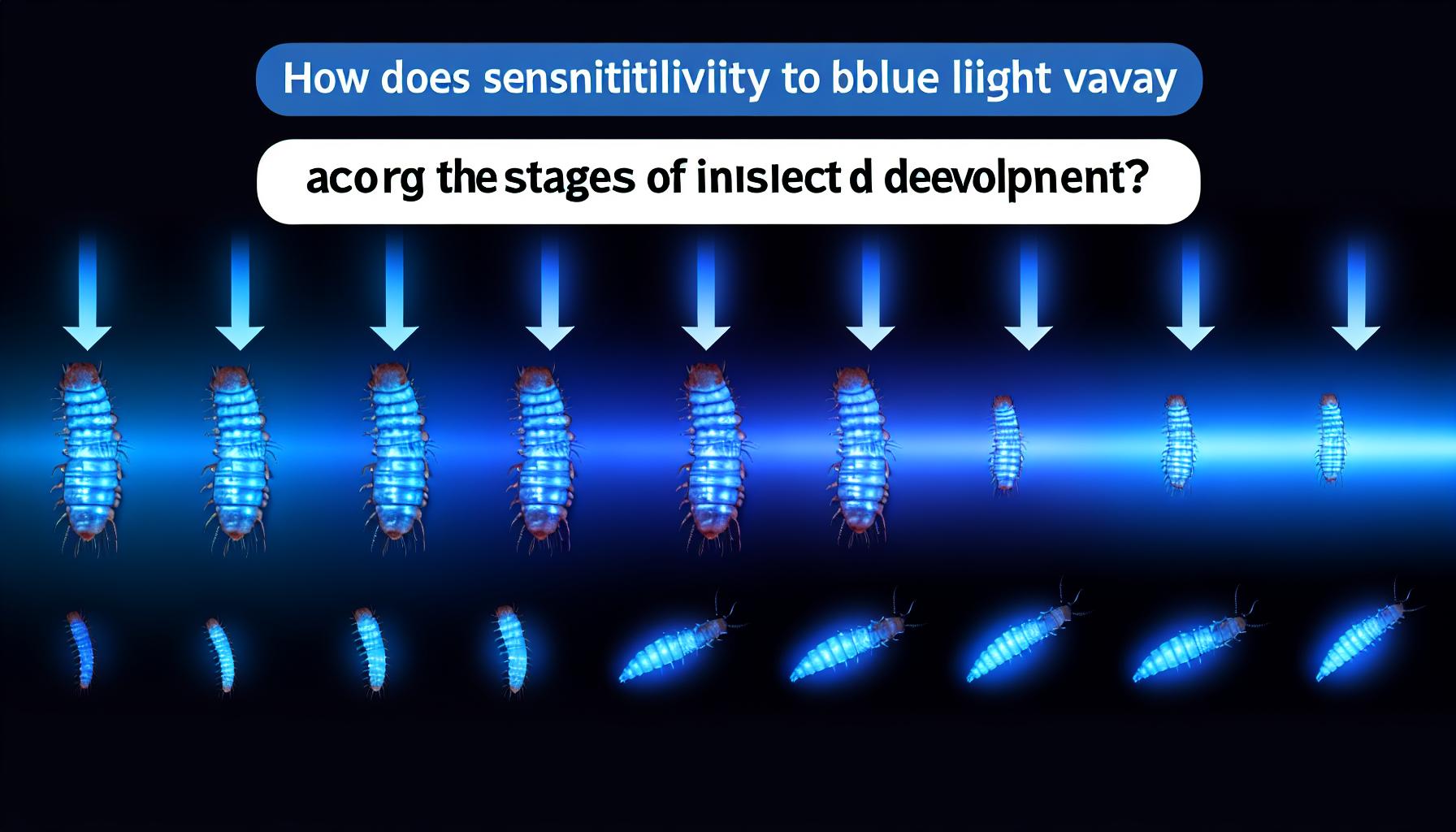 Insecte sous lumière bleue