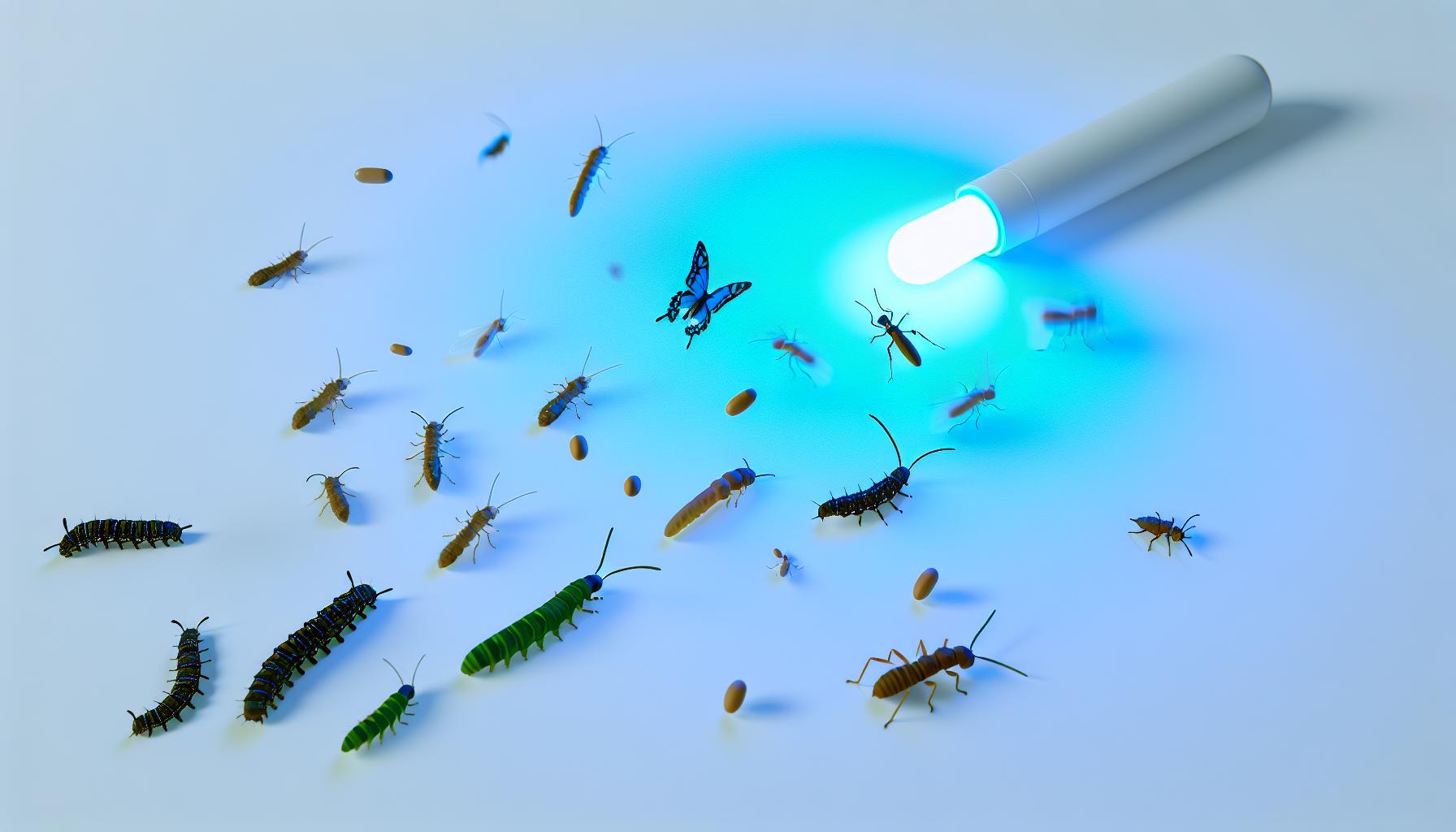 Lumière bleue et insectes
