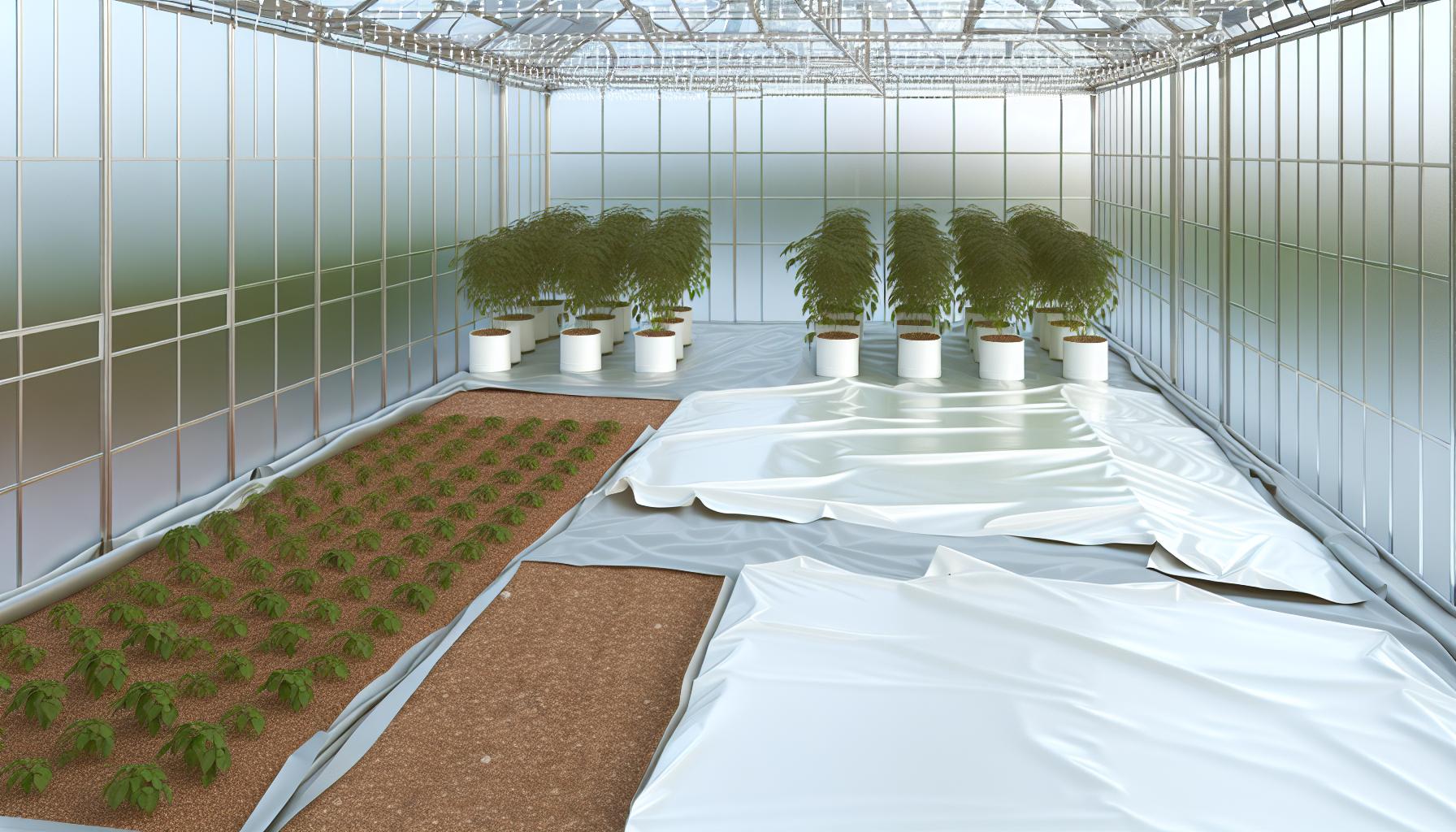 Installation horticole avec équipements de protection
